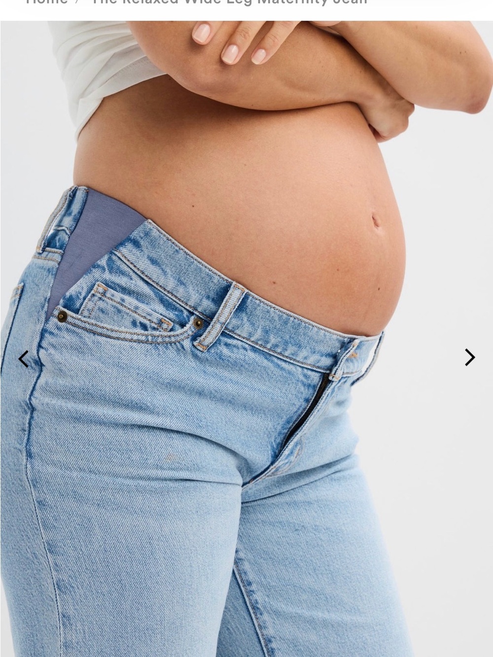 Hatch Light Blue Wide-Leg Maternity Jeans - Picture 3 of 8